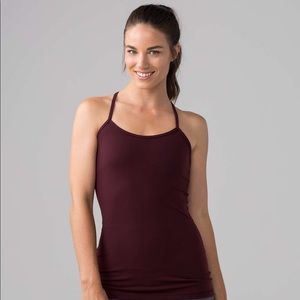 Lululemon “Power Y” Tank, Luon, Maroon